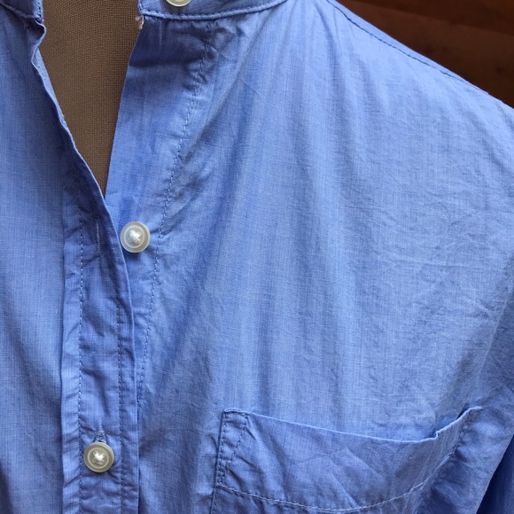 🎁 Gap Collarless Button Shirt Dress with Selftie - Picture 3 of 7